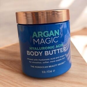 Argan Magic Hyaluronic Acid Body Butter | Ultra Hydrating | NEW Sealed 16 oz